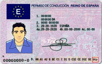 Driving license (ESP) Permiso/Licencia de Conducción