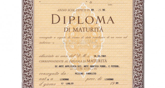 High school diploma (IT) diploma di maturità