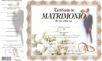 Marriage Certificate (BOL) Certificado de Matrimonio