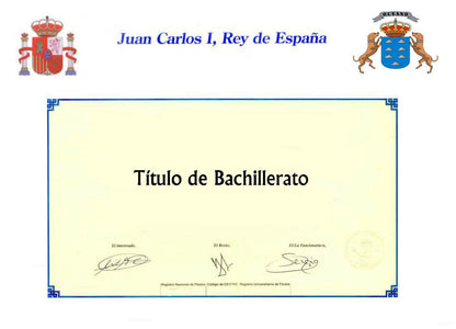 High school diploma (ESP) Diploma/Título de Bachiller